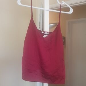Macy's Brand Burgandy Silky Top